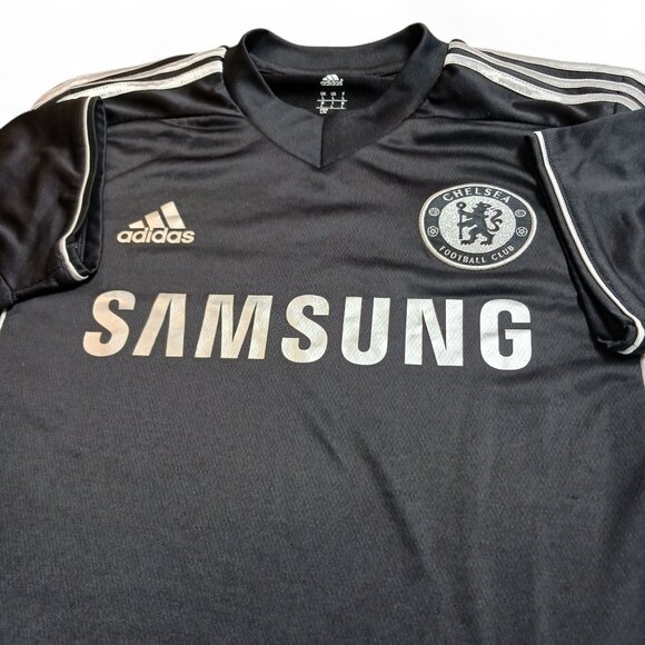 Chelsea FC Adidas Training Jersey 2013-14 Black Silver Samsung Sponsor - Picture 5 of 7